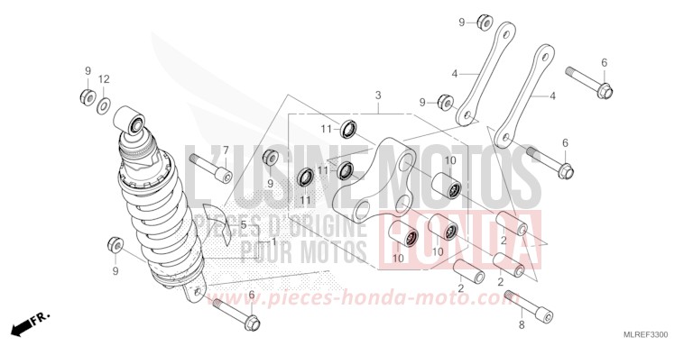 REAR CUSHION for Hornet 500 PEARL HIMALAYAS WHITE (NHA87) from 2024